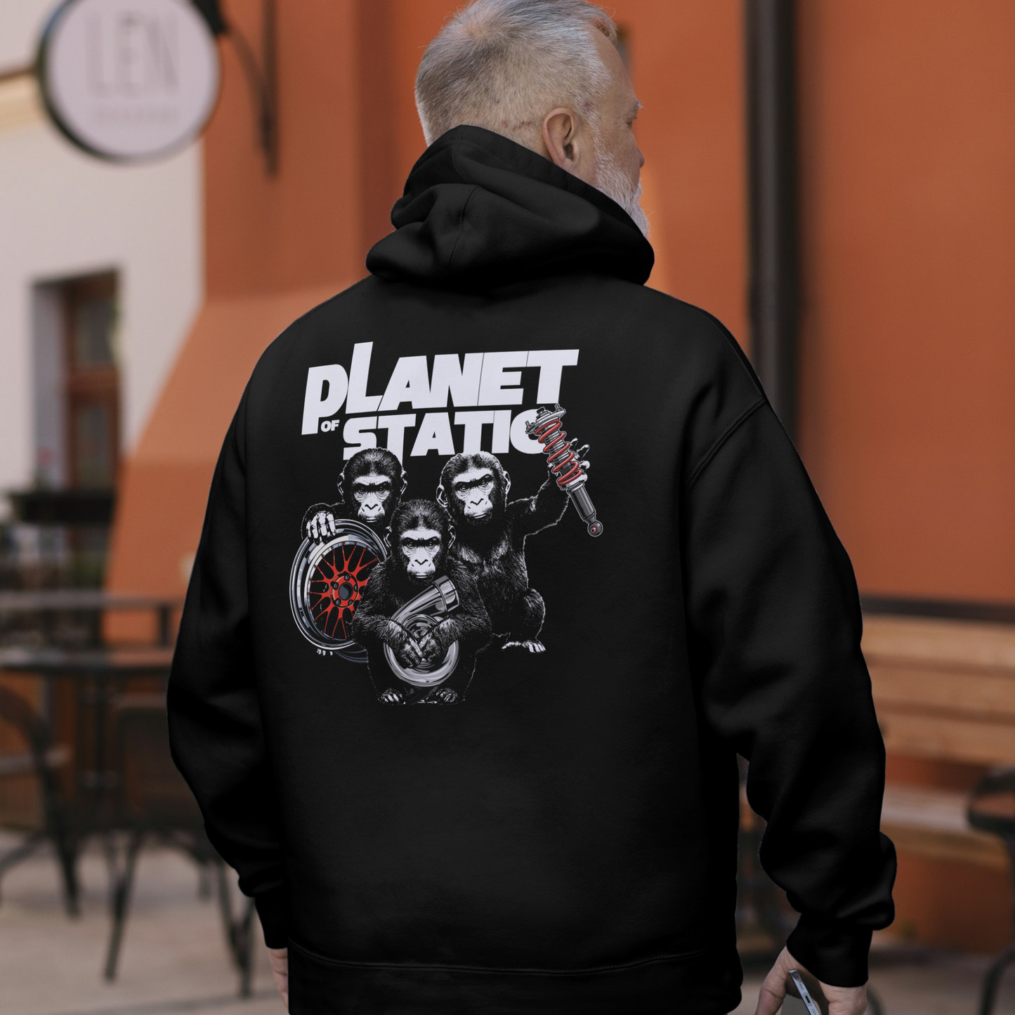 GSGM | PLANET OF STATIC | BLACK HOODIE