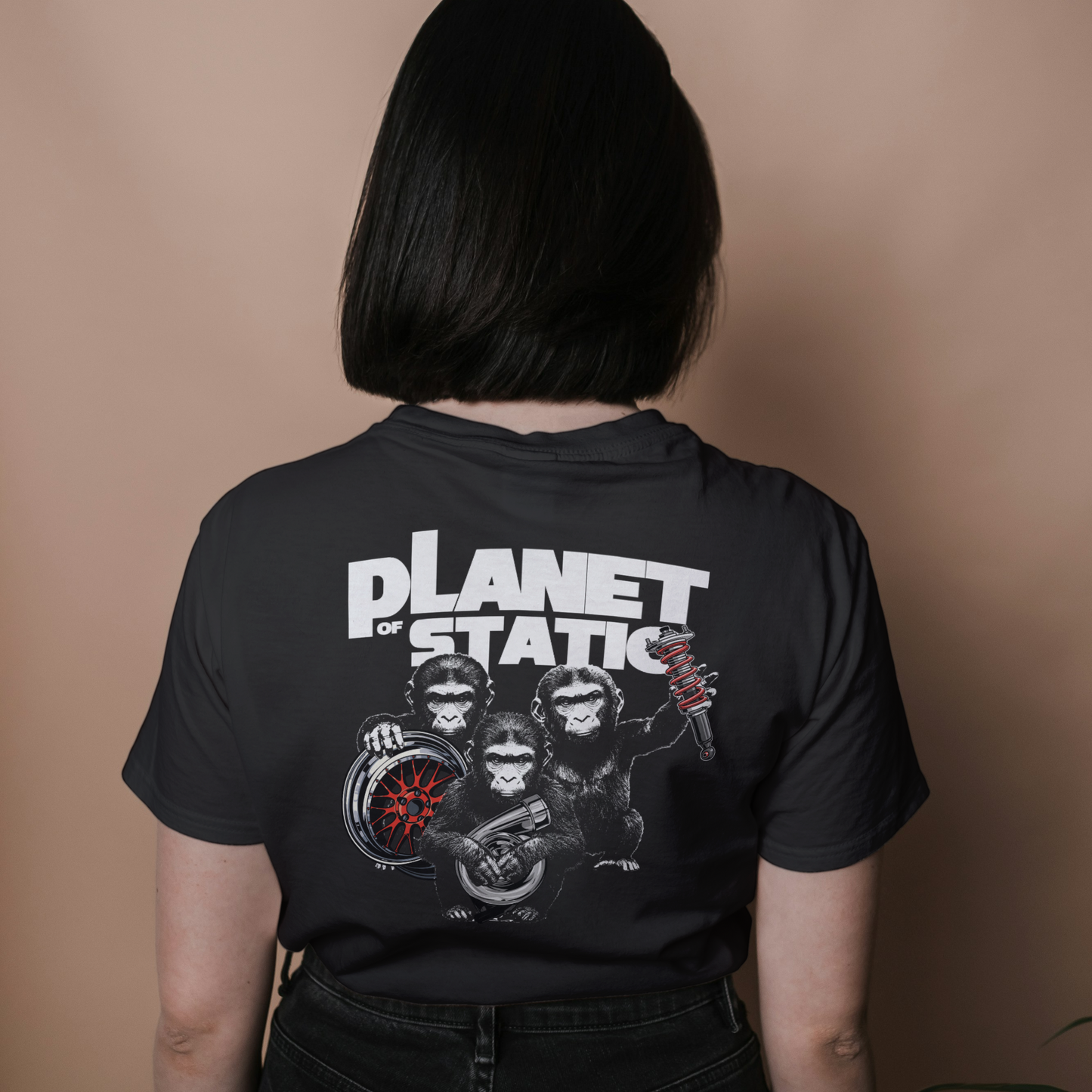 GSGM | PLANET OF STATIC | BLACK TSHIRT