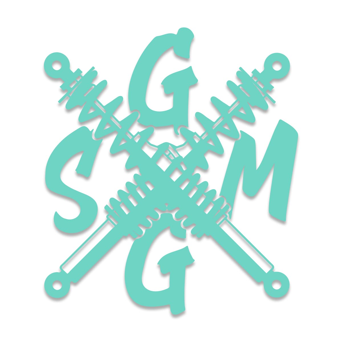 GSGM | FEDERN | AUFKLEBER | 12cm