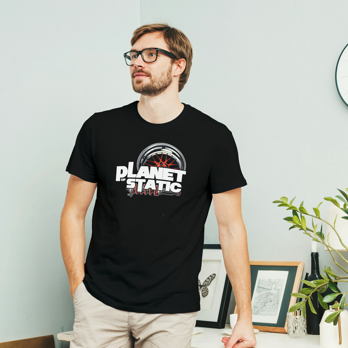 GSGM | PLANET OF STATIC | BLACK TSHIRT