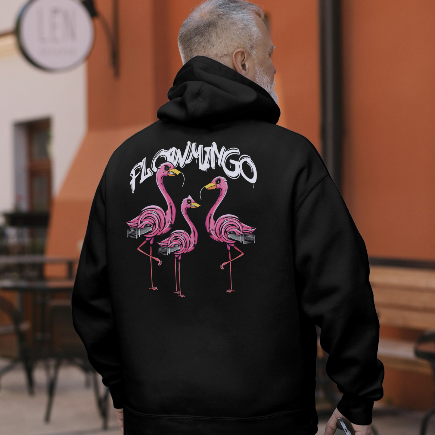 GSGM | FLOWMINGO | BLACK HOODIE