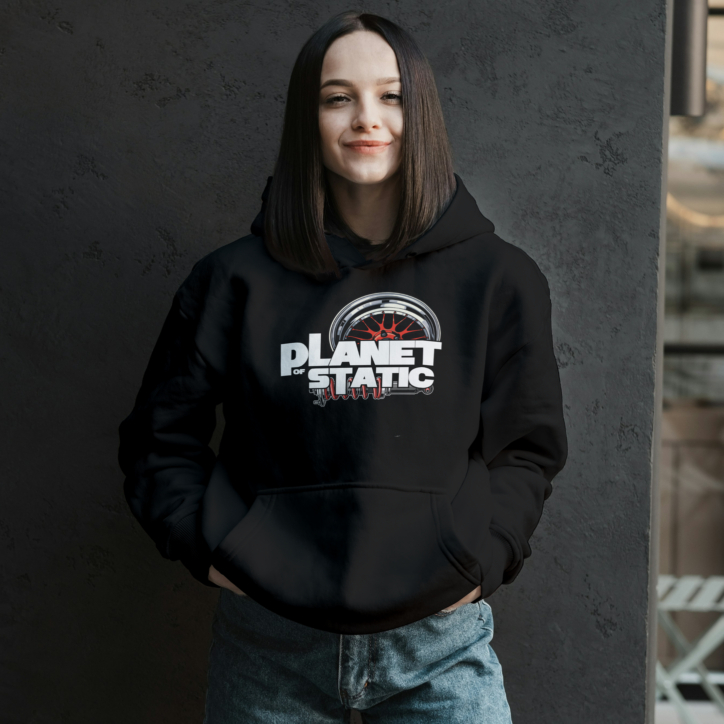 GSGM | PLANET OF STATIC | BLACK HOODIE