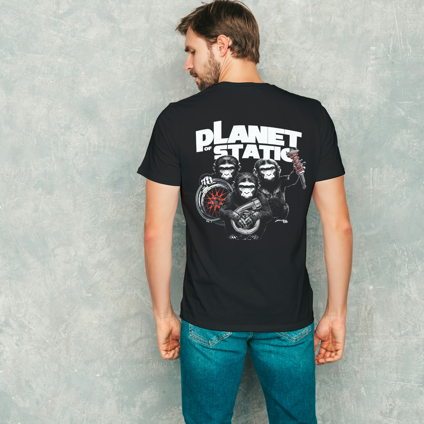 GSGM | PLANET OF STATIC | BLACK TSHIRT